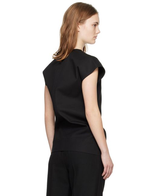 T-shirt noir à coutures latérales torsadées Totême  en coloris Black