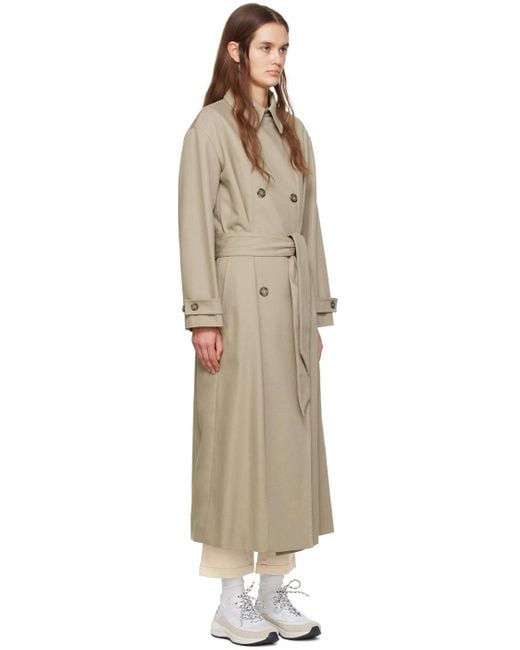 Trench louise taupe A.P.C. en coloris Natural