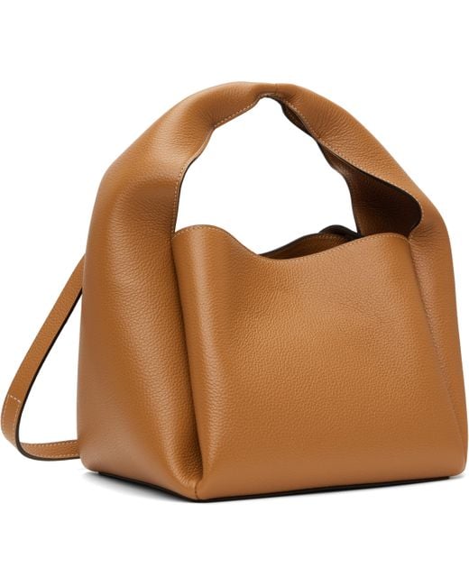 TOTEME タン グレインレザー バケットバッグ ブラウン | Lyst