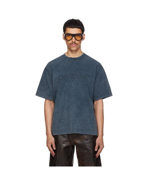 Off-White c/o Virgil Abloh Blue Bookish Mar Skate T-Shirt for men