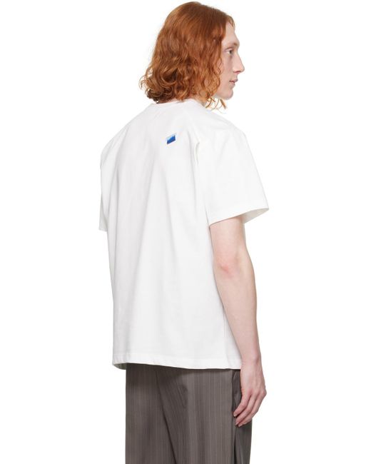 T-shirt langle blanc Adererror pour homme en coloris White