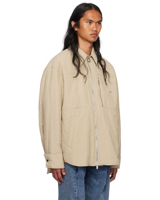 Wooyoungmi Natural Beige Crinkled Jacket for men