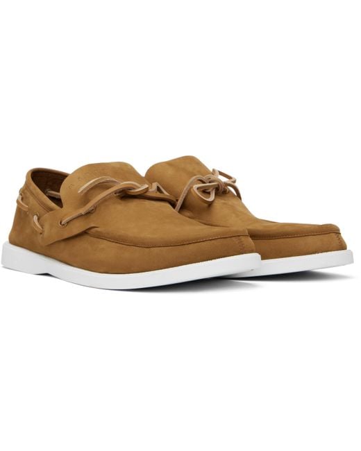 Marni Black Tan Nubuck Boat Shoes for men