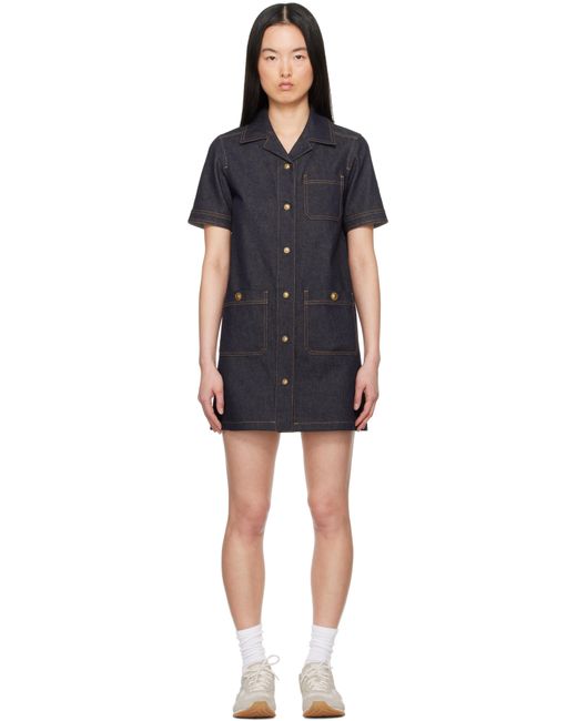 Moncler Black Denim Shirt Minidress