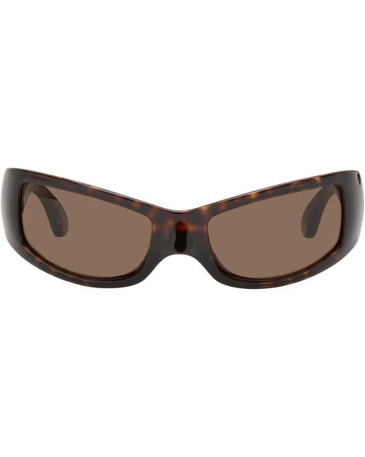 Balenciaga Black Havana Extreme Sunglasses for men