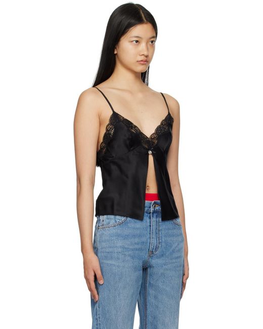T By Alexander Wang Black Butterfly Camisole