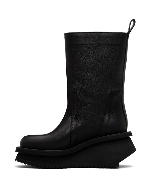 Rick Owens Black Temple Low Factory Pull On Boots for men