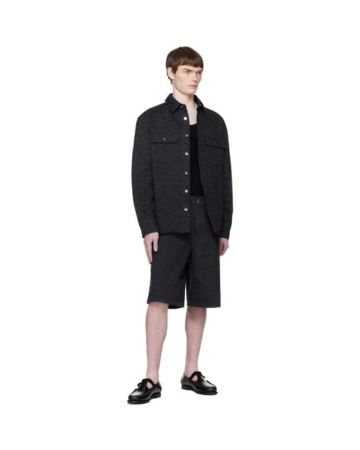 Casablanca Black Laser Monogram Shorts for men