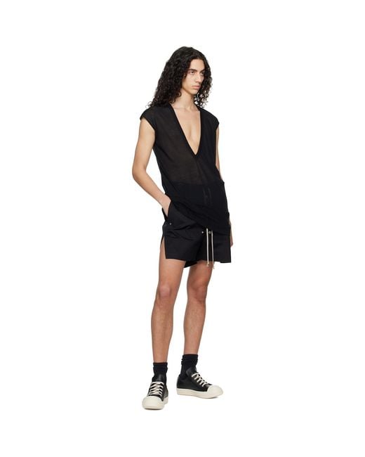Rick Owens Black Temple Extreme Low Sneakers for men