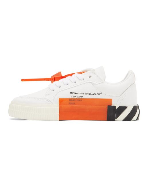 Off-White c/o Virgil Abloh Canvas White And Purple Vulcanized Low-top ...