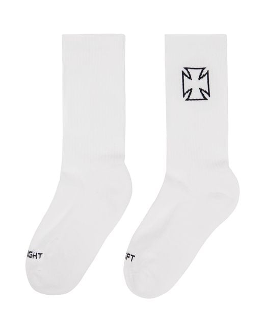 Vetements White Biker Cross Socks for men