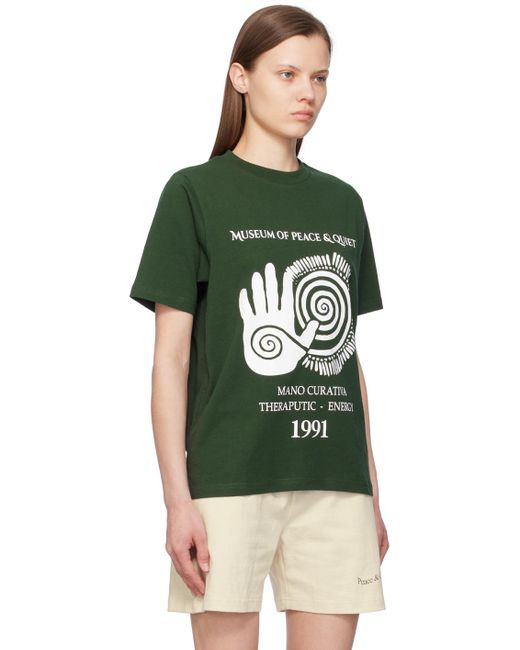 Museum of Peace & Quiet Green 'Mano Curativa' T-Shirt
