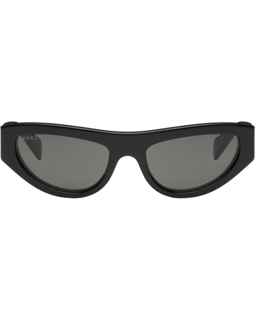 Gucci ブラック キャットアイフレーム サングラス Black
