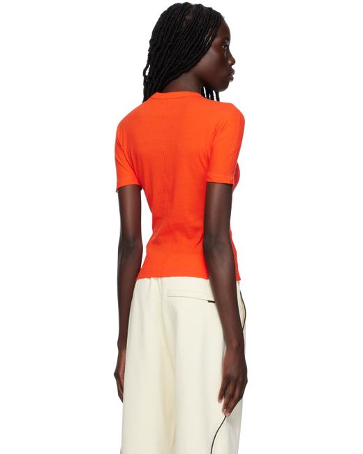 Y-3 Orange Fitted T-shirt