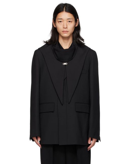 Wooyoungmi Black Single Breasted Blazer for men