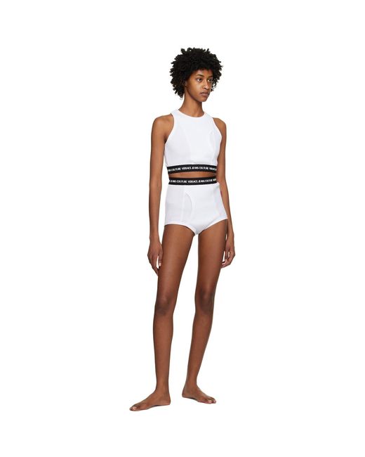 Versace Jeans Couture Black White Bonded Shorts
