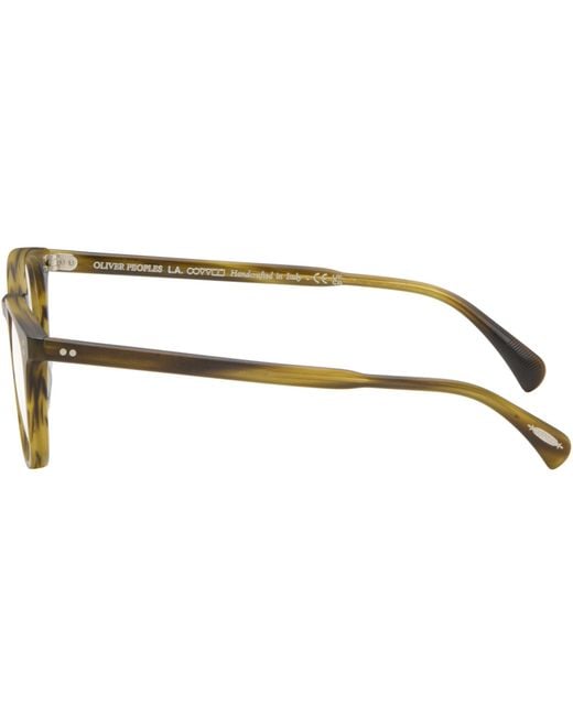 Oliver Peoples Black Khaki Finley Esq. Glasses for men