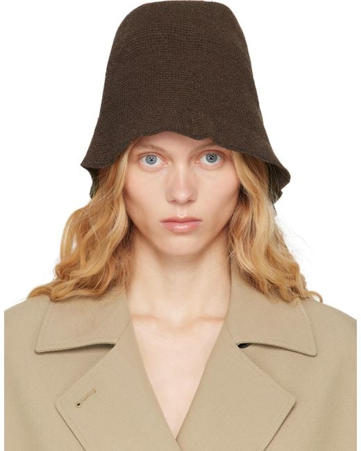 THE ROW バケットハット The Row Jashi Bucket Hat in Brown | Lyst