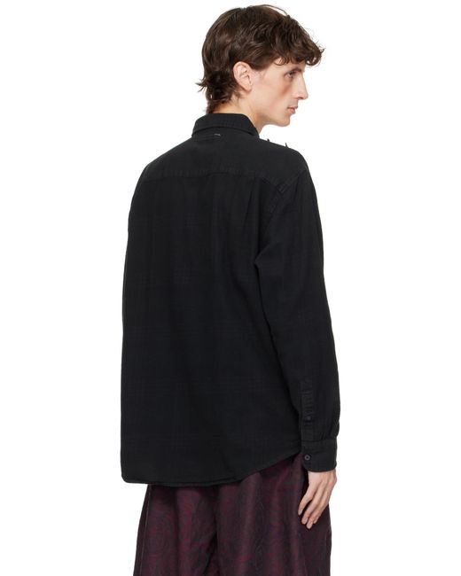Needles Black Rebuild Ribbon Shirt for men