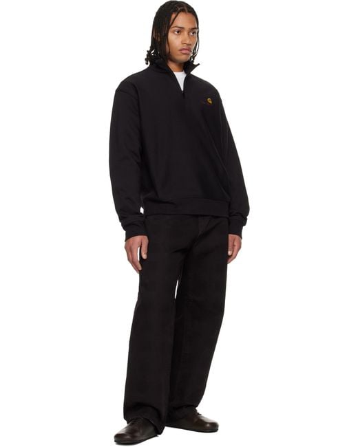 Carhartt Black Half Zip American Script Sweatshirt for men