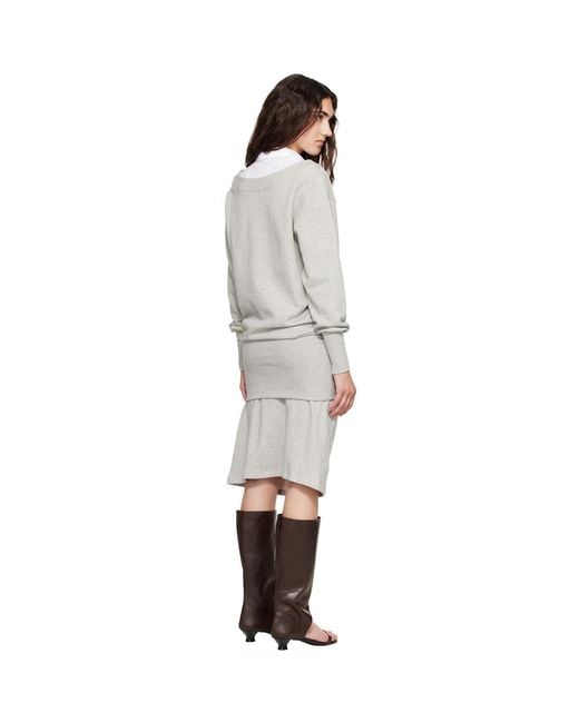 Paloma Wool Gray Belda Midi Dress