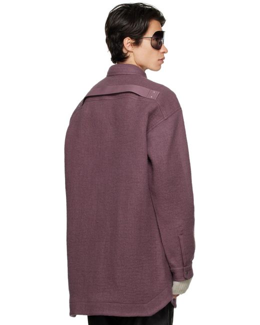 Rick Owens Purple Oversized Jacket for men
