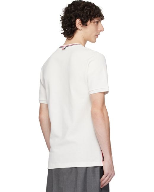 【関税・送料無料】Thom Browne ワッフル リブカフ トップス メンズ Thom Browne オフホワイト コットン ワッフル リブカフ