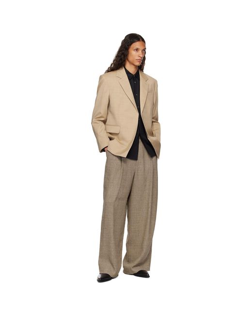 Peter Do Natural Tan Padded Shoulder Blazer for men