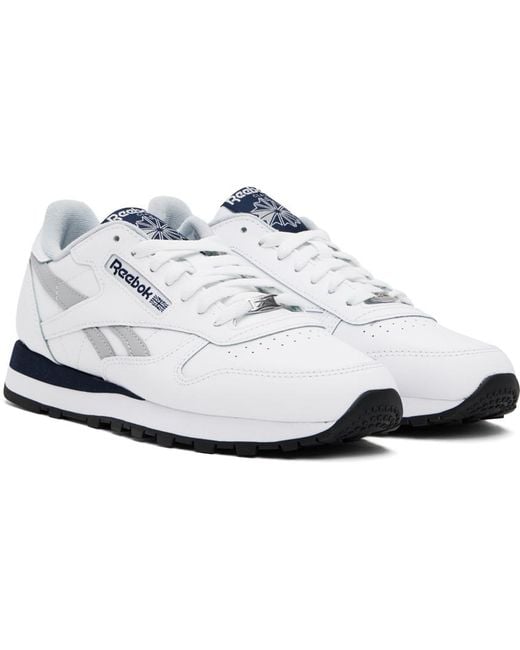 Reebok Black White Classic Leather Sneakers for men