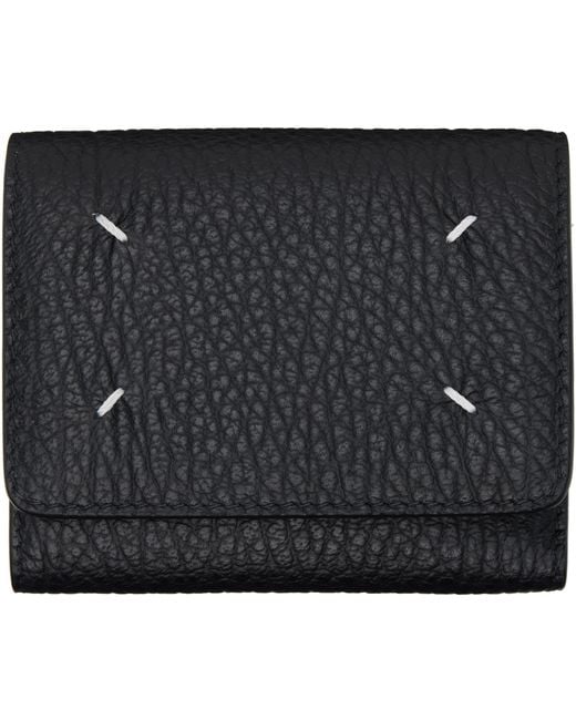 Maison Margiela Black Four Stitches Wallet for men