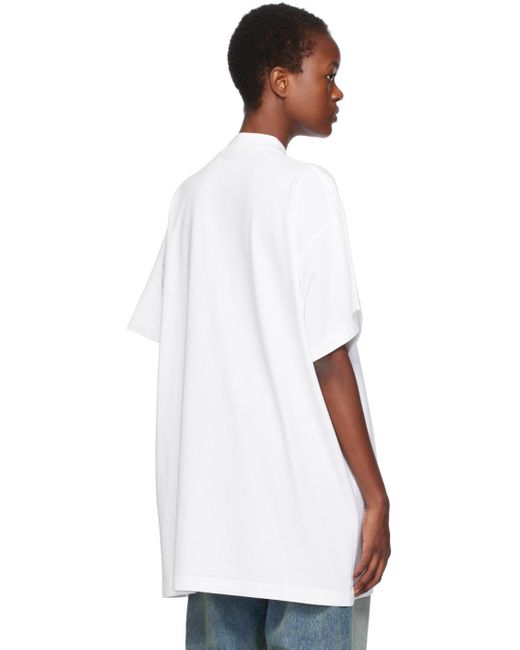 Balenciaga White Back Flip T-shirt