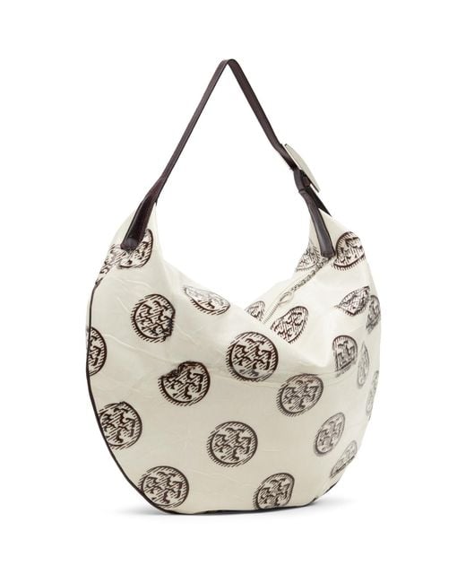 Tory Burch Metallic T Monogram Balloon Bag