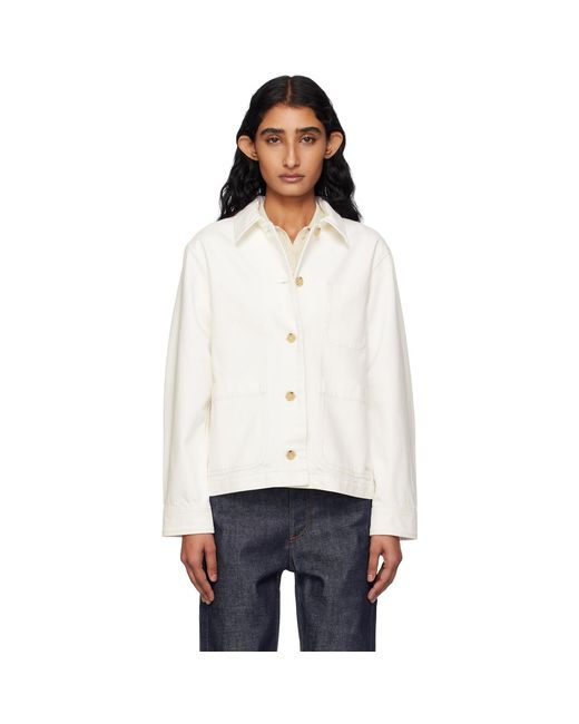 A.P.C. White Off- Nikkie Denim Jacket