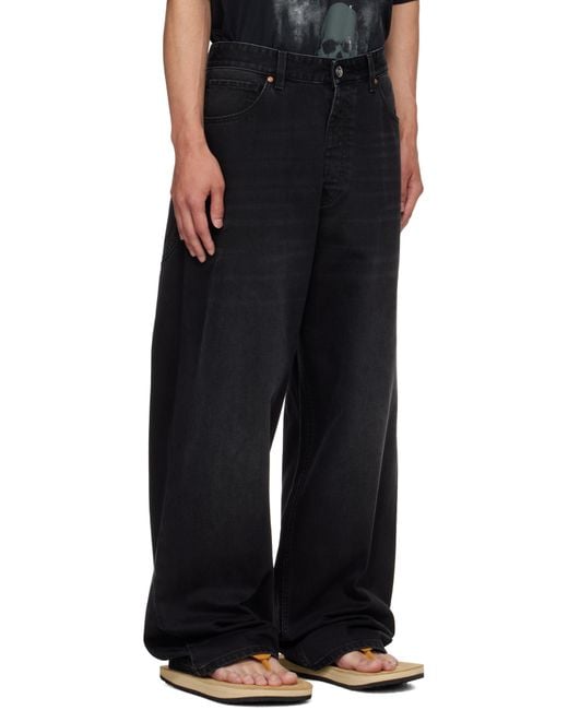 Vetements Black Painted Anarchy Reworked Jeans for men