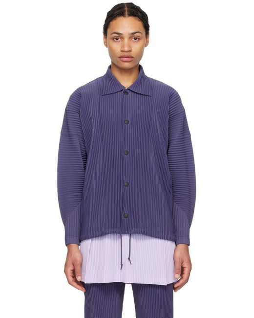 Homme Plissé Issey Miyake Purple Homme Plissé Issey Miyake Navy Monthly Color February Jacket for men
