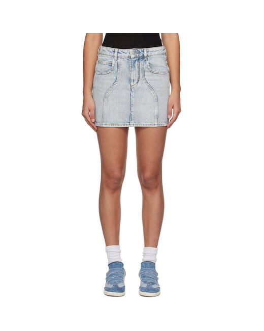 Isabel Marant Blue Vesna Denim Miniskirt