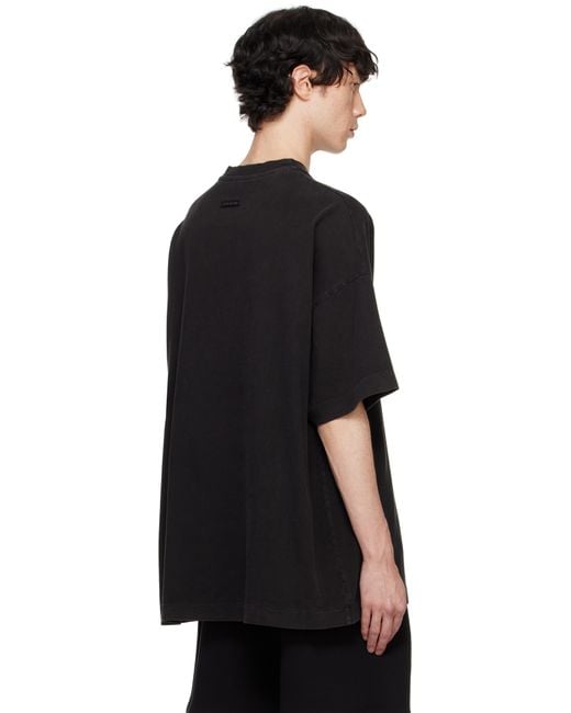 Fear Of God Black Heavy Cotton T-Shirt for men