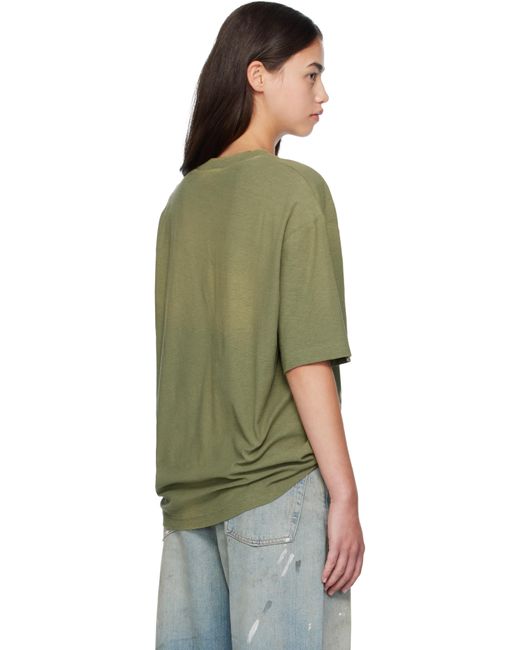 T-Shirt Décontracté Vert À Logo Acne en coloris Green