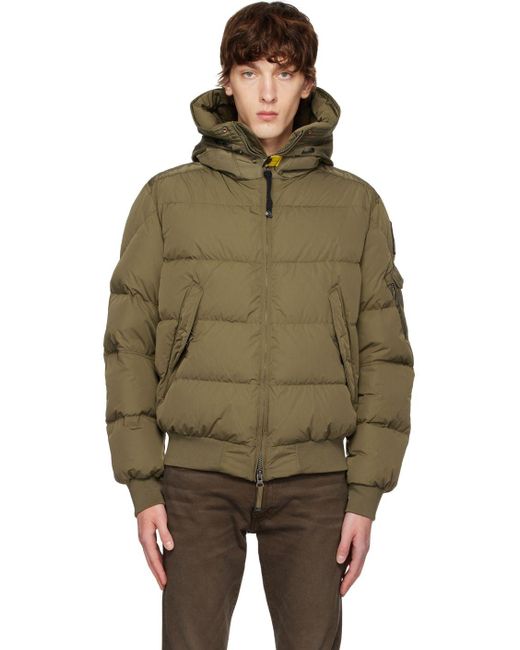 Parajumpers Khaki Wilmont Down Jacket in Green for Men | Lyst