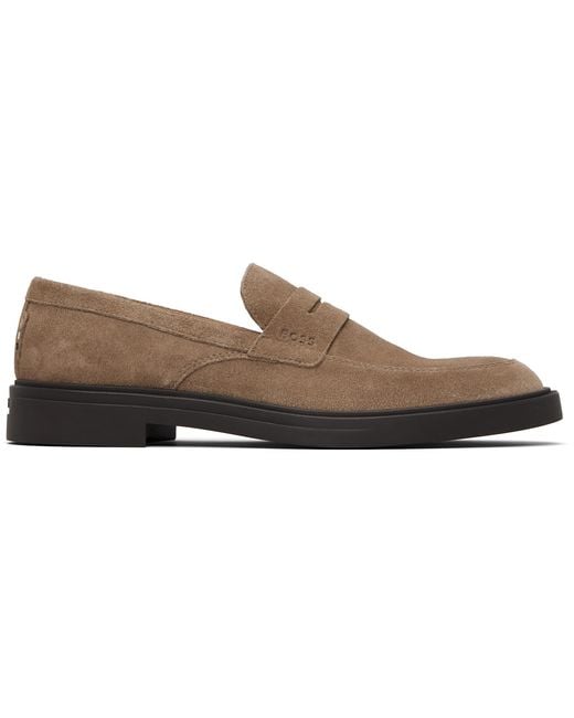 Boss Black Suede Loafers for men