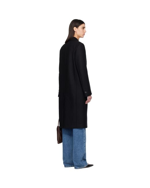 Totême Black Classic Winter Coat