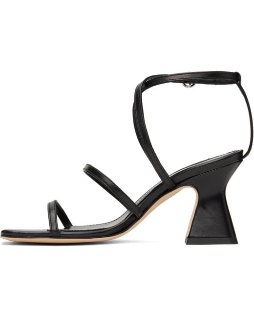 Aeyde ブラック Edda レザー ヒールサンダル Black