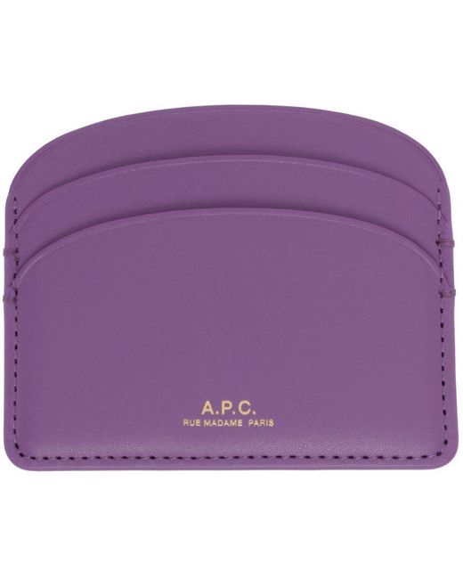 A.P.C. . Purple Demi-lune Card Holder | Lyst