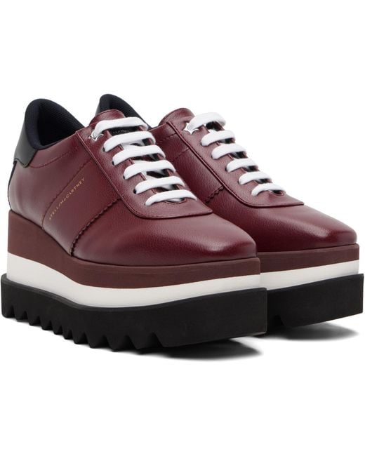 Stella McCartney Red Sneak-Elyse Platform Sneakers