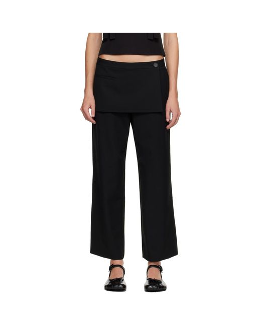 Sandy Liang Black Mott Trousers