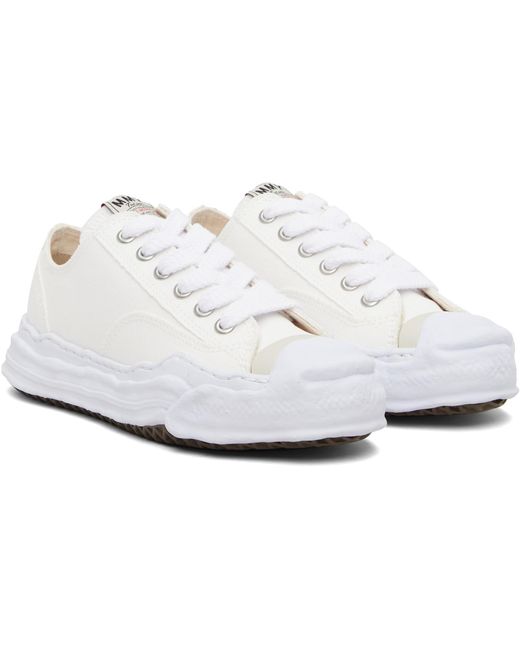 Maison Mihara Yasuhiro Black Off- 'Hank' Og Sole Canvas Low-Top Sneakers for men