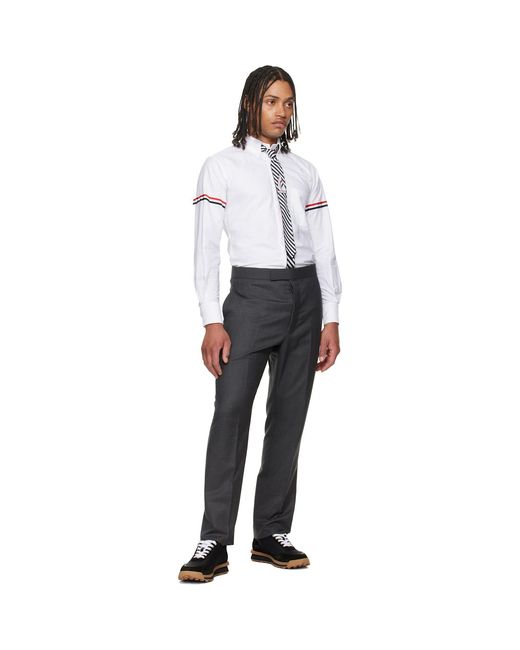 Thom Browne White Oxford Rwb Armband Shirt for men
