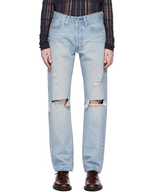 メンズ Levi's ブルー 501 オリジナルフィット ジーンズ Blue