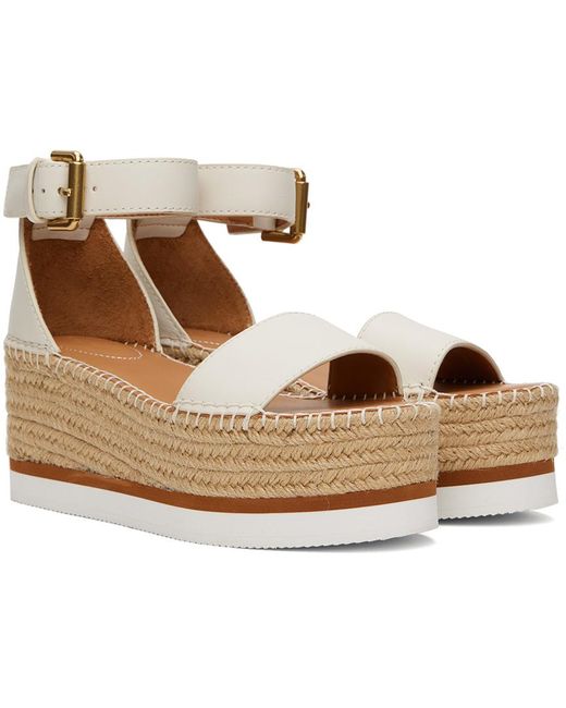 See By Chloé Black Off-white Glyn Espadrille Sandals