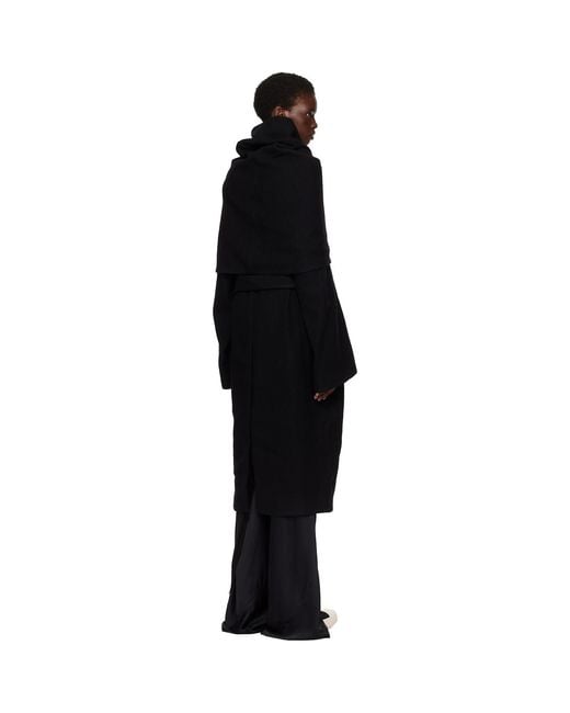 Rick Owens Black Tower Dagger Robe Coat